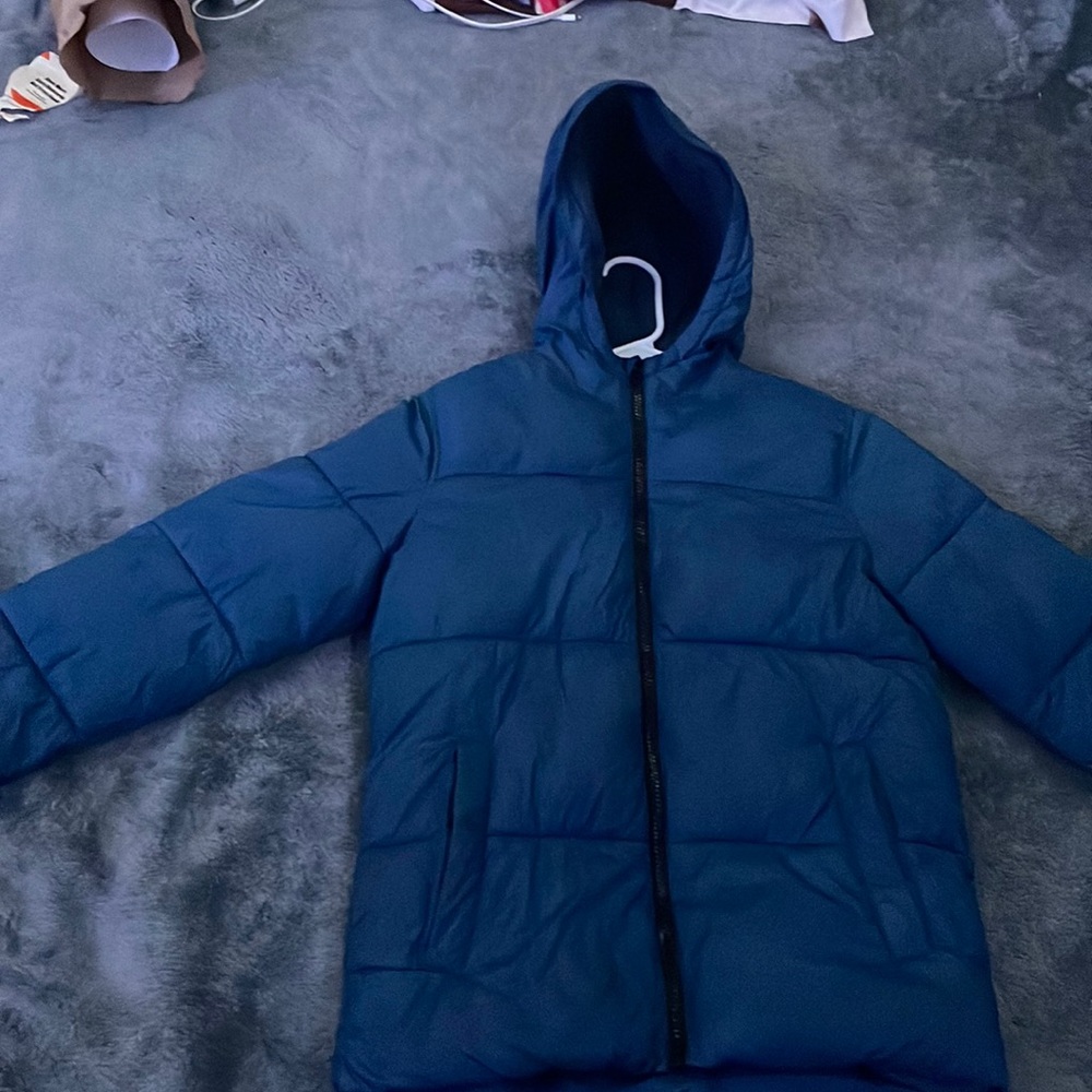 Here’s a blue coat, as y’all know winter is coming,